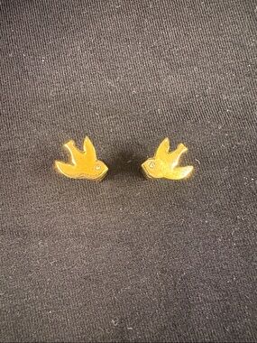 Marc Jacobs Gold Bird Stud Earrings